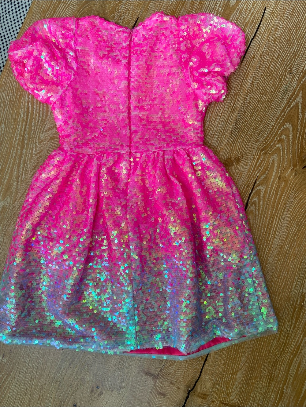 Lola + the Boys Girls Pink Sequin Ombre Party Dress - Picture 3 of 5